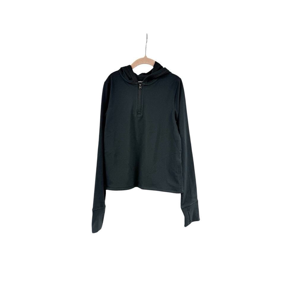 Abercrombie Kids Black Soft Half Zip Pullover Long Sleeve Active Top 9/10 New